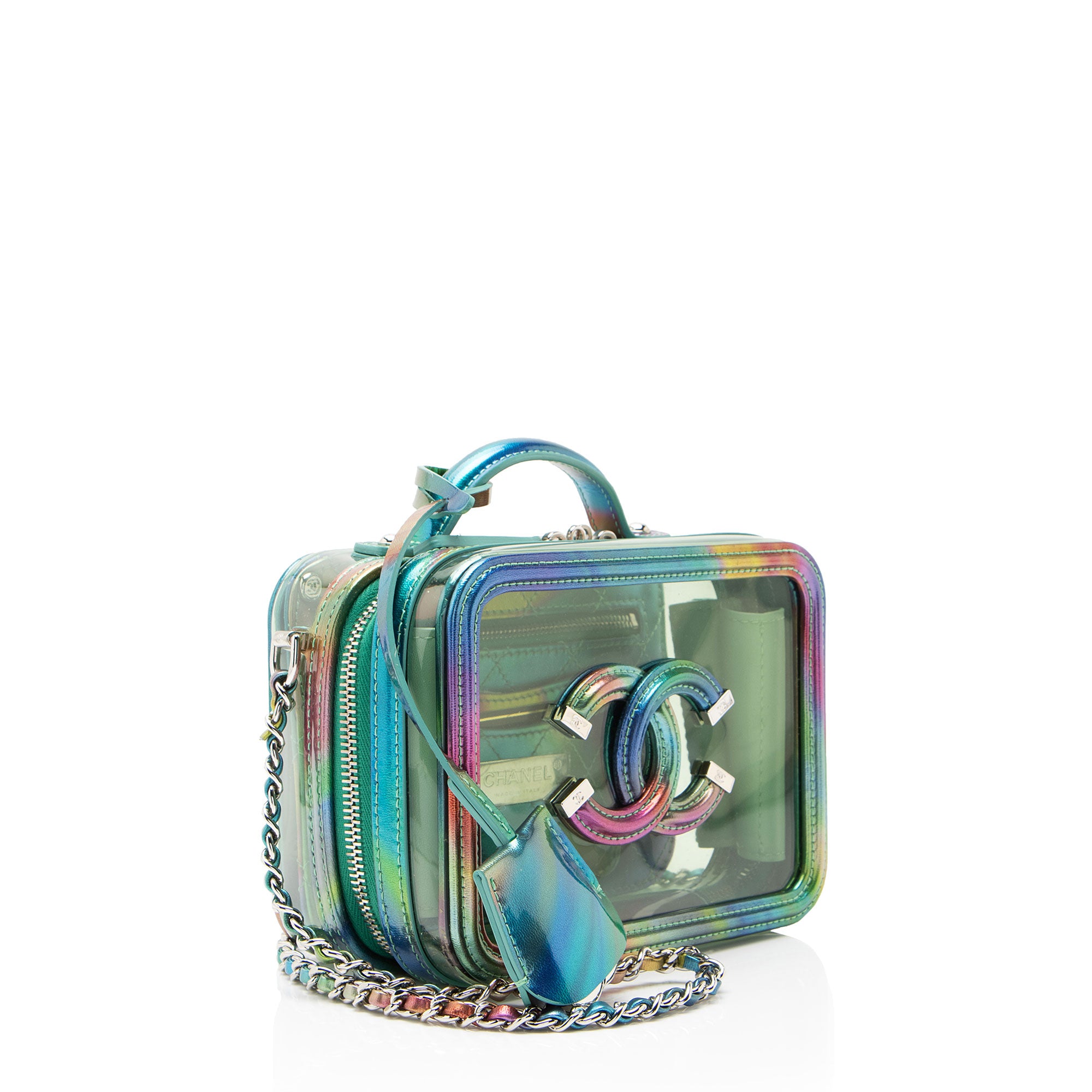 Chanel PVC Rainbow CC Filigree Small Vanity Case