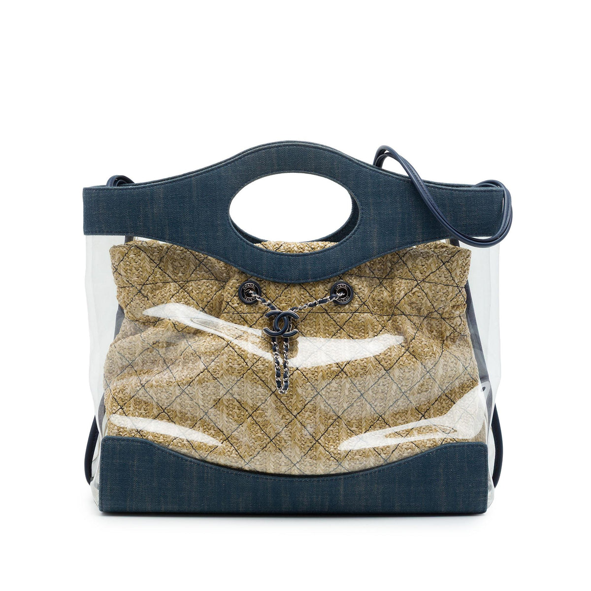 Chanel PVC and Denim 31 Shopping Tote