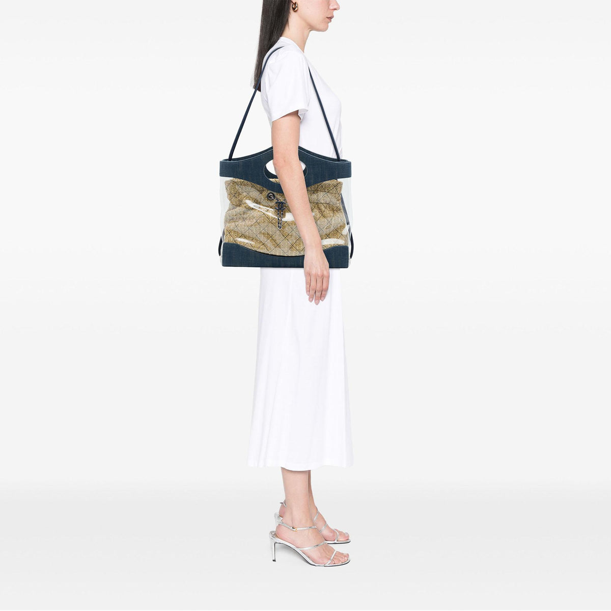Chanel PVC and Denim 31 Shopping Tote