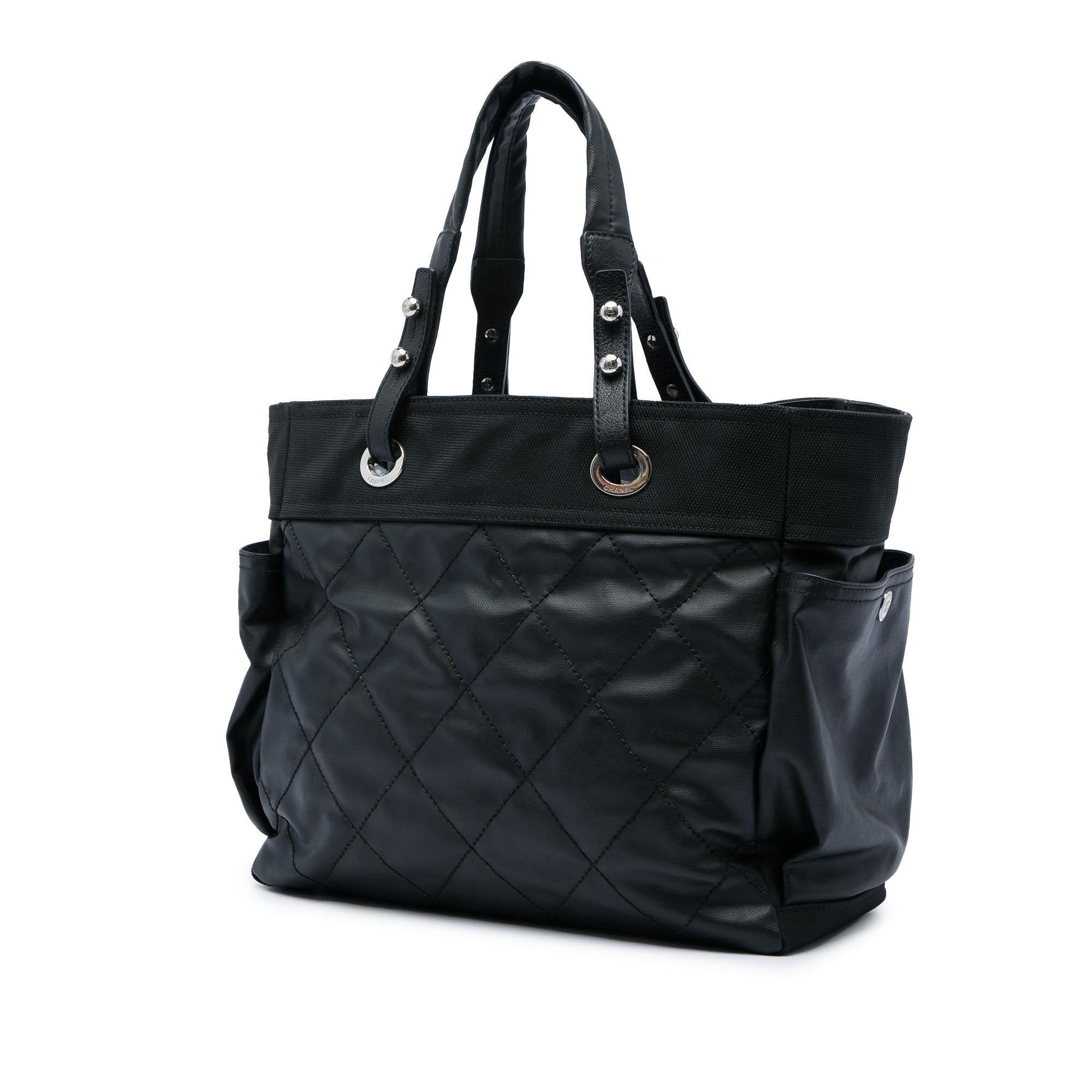 Chanel Paris Biarritz Large Quilted Coated Canvas and Nylon Tote