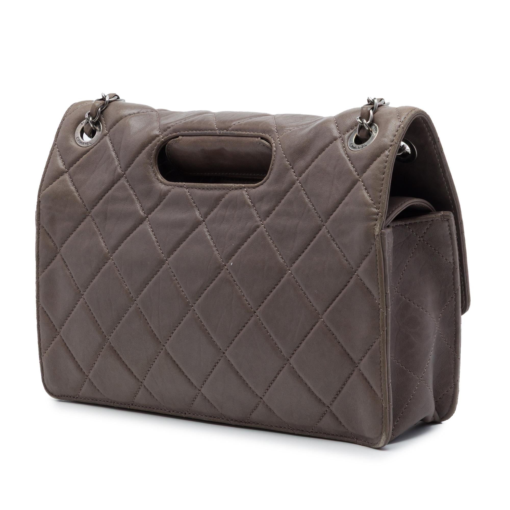 Chanel Paris Byzance Jumbo Washed Lambskin Take Away Flap