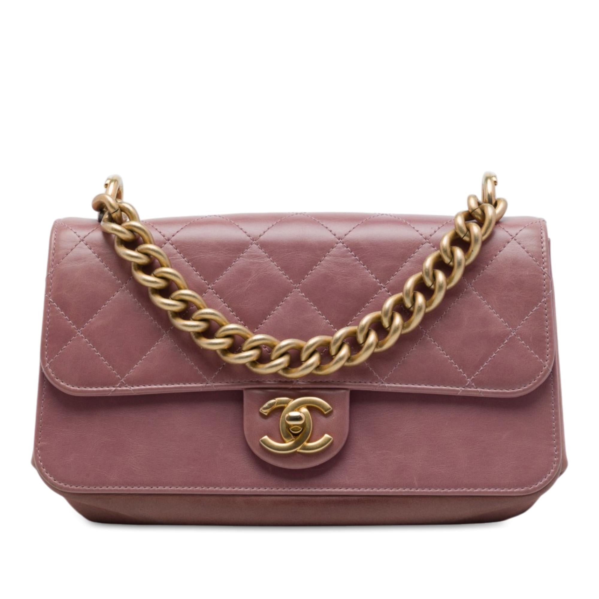 Chanel Paris Cosmopolite Small Aged Calfskin Straight Lined Flap