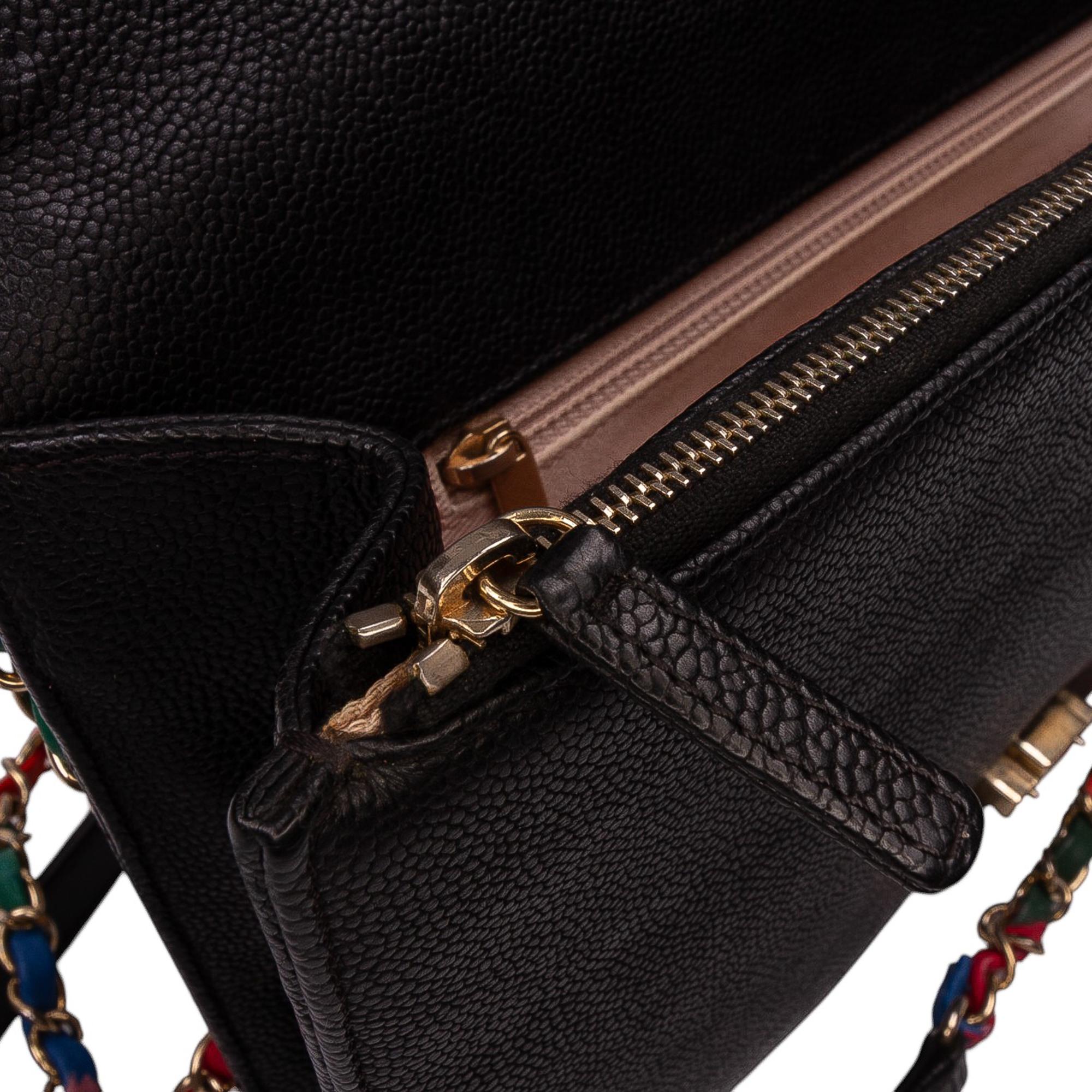 Chanel Paris Cuba Medium Caviar Thread Around Flap