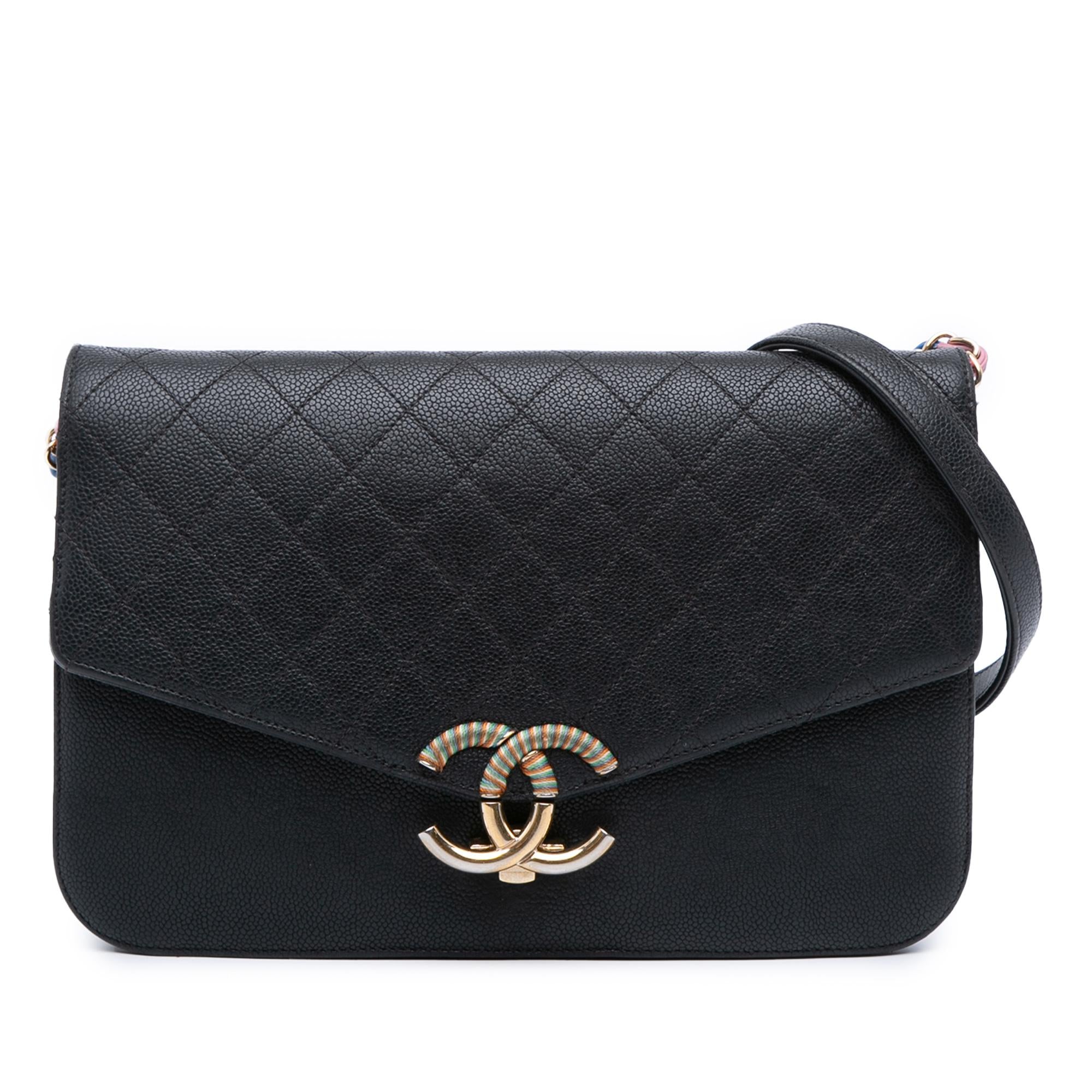 Chanel Paris Cuba Medium Caviar Thread Around Flap
