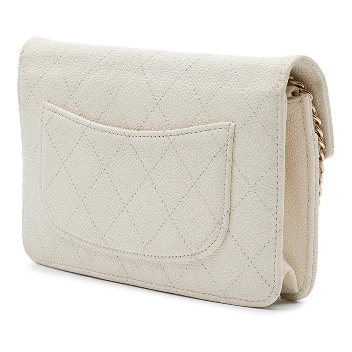 Chanel Paris Cuba Quilted Caviar Thread Around Wallet On Chain