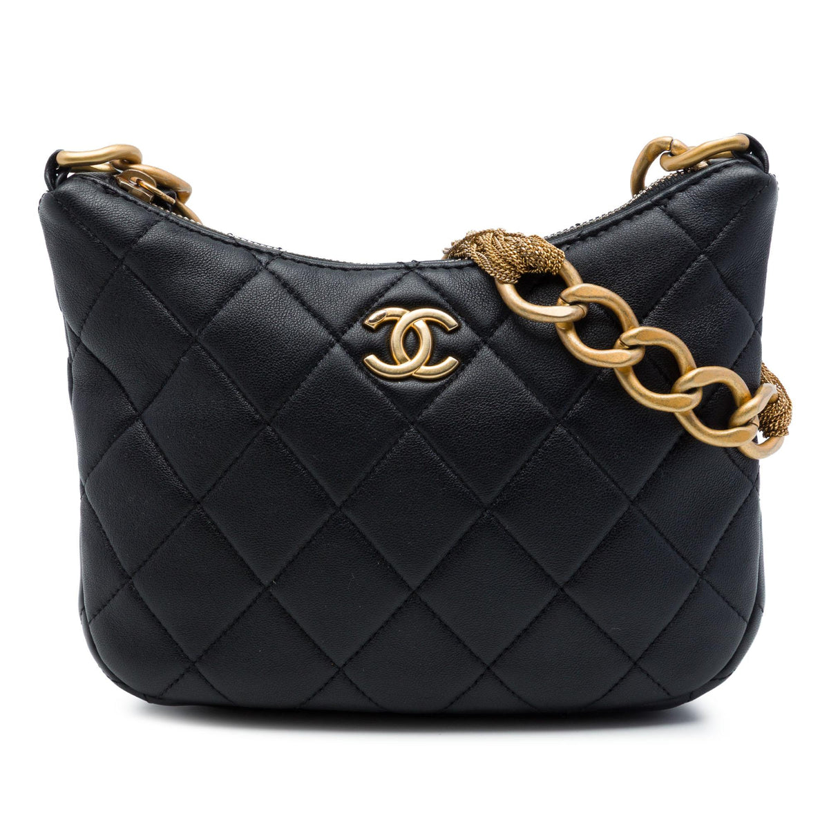 Chanel Paris Dakar Quilted Lambskin Mixed Chain Hobo
