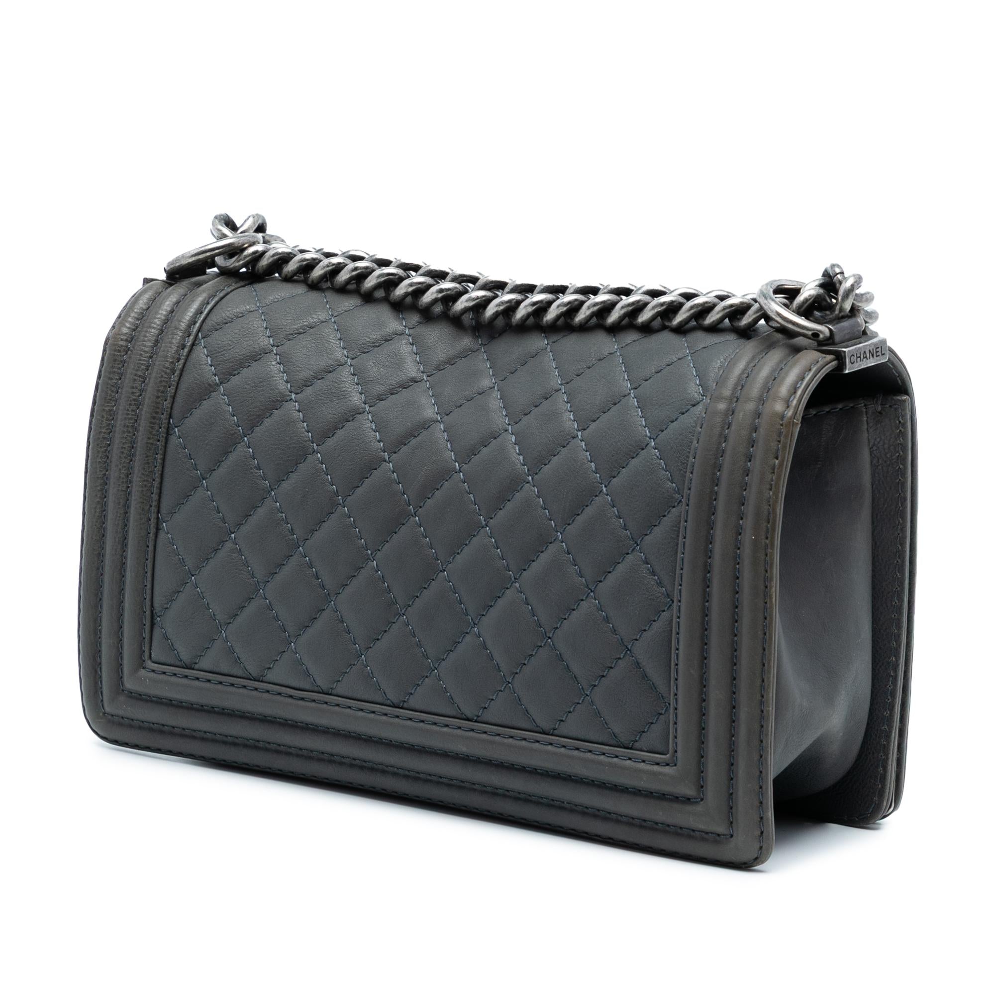 Chanel Paris Dallas Old Medium Quilted Calfskin Cowboy Boy Flap
