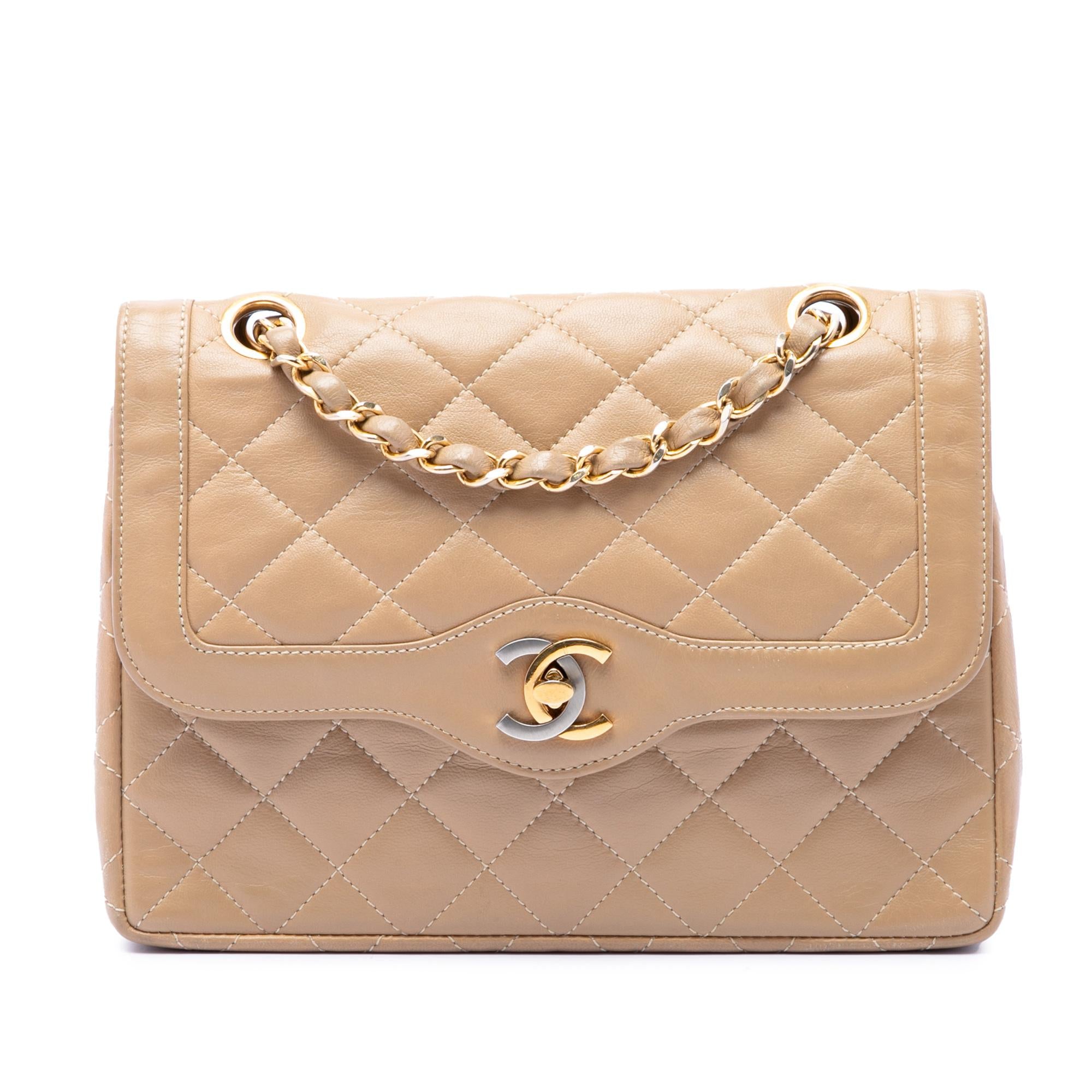 Chanel Paris Limited Edition Small CC Quilted Lambskin Double Flap