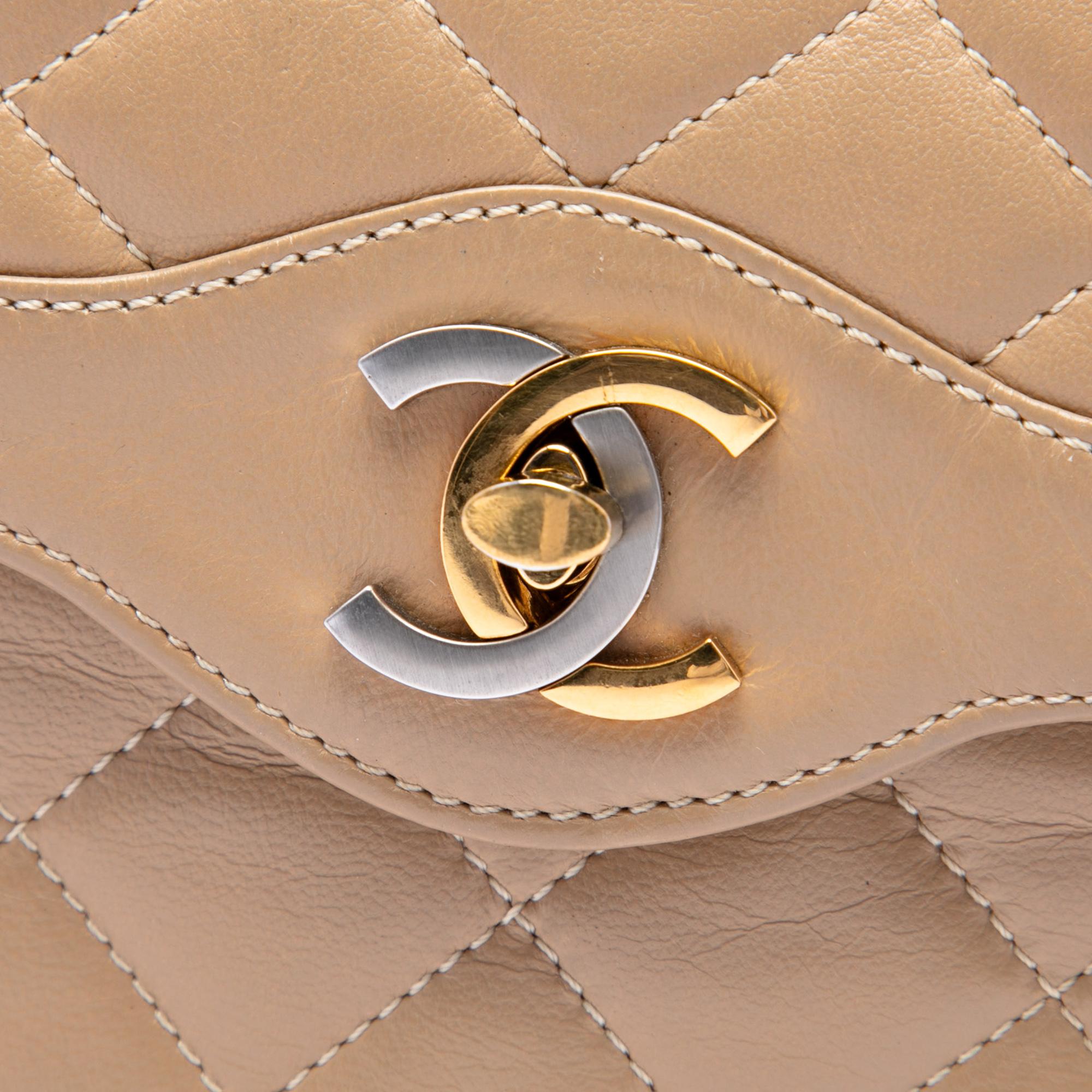 Chanel Paris Limited Edition Small CC Quilted Lambskin Double Flap