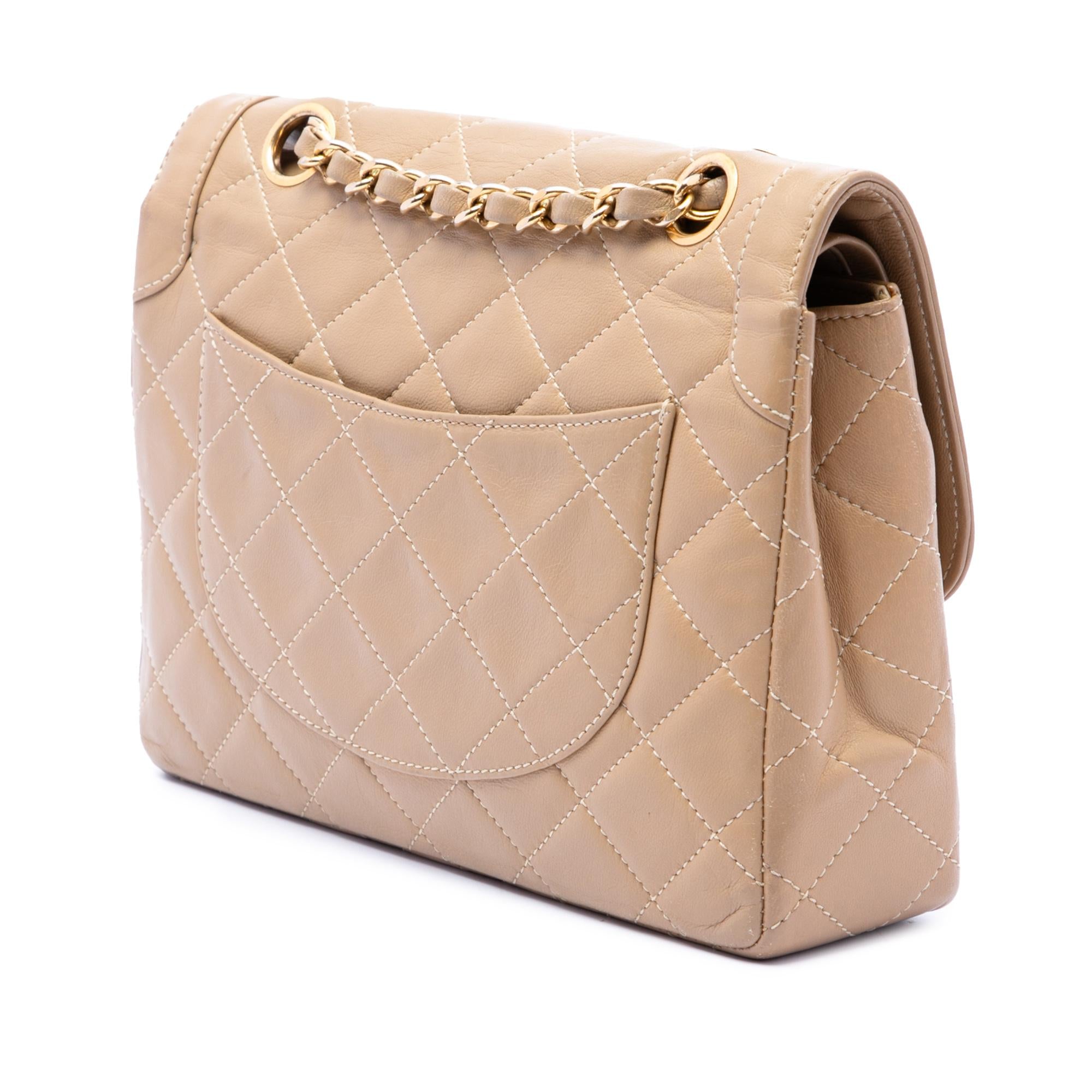 Chanel Paris Limited Edition Small CC Quilted Lambskin Double Flap