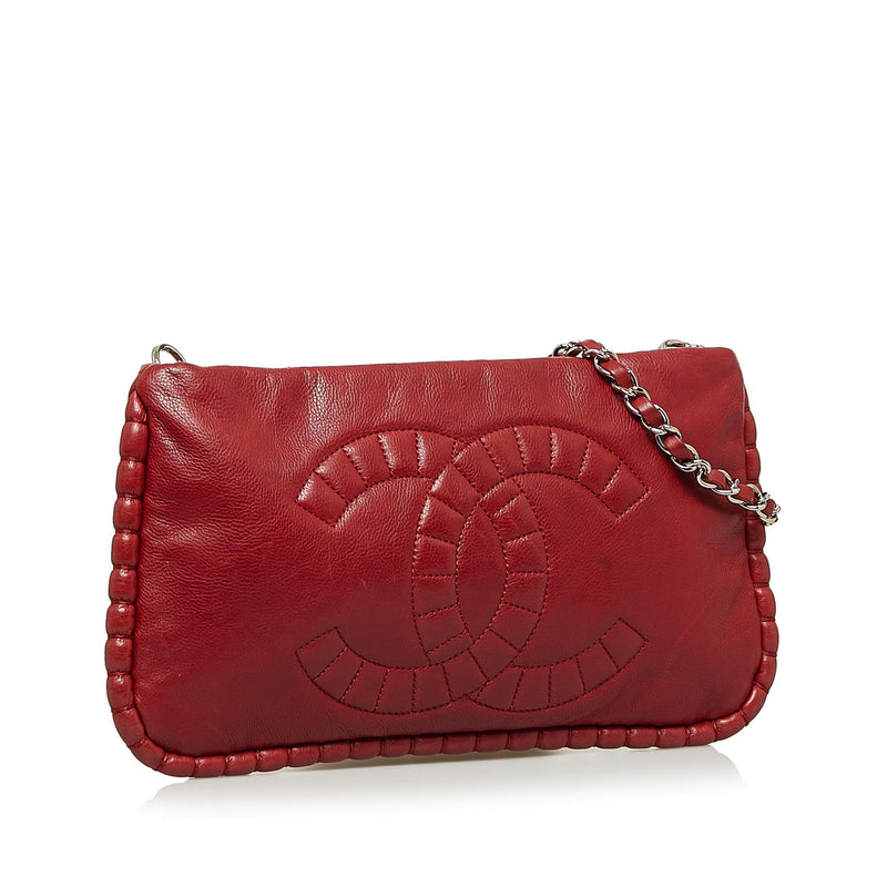 Chanel Lucky Symbols Pochette Embossed Quilted Patent