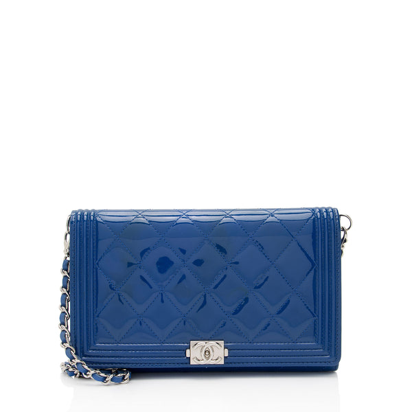 Chanel Patent Leather Boy Clutch on Chain Bag (SHF-56IpnS)