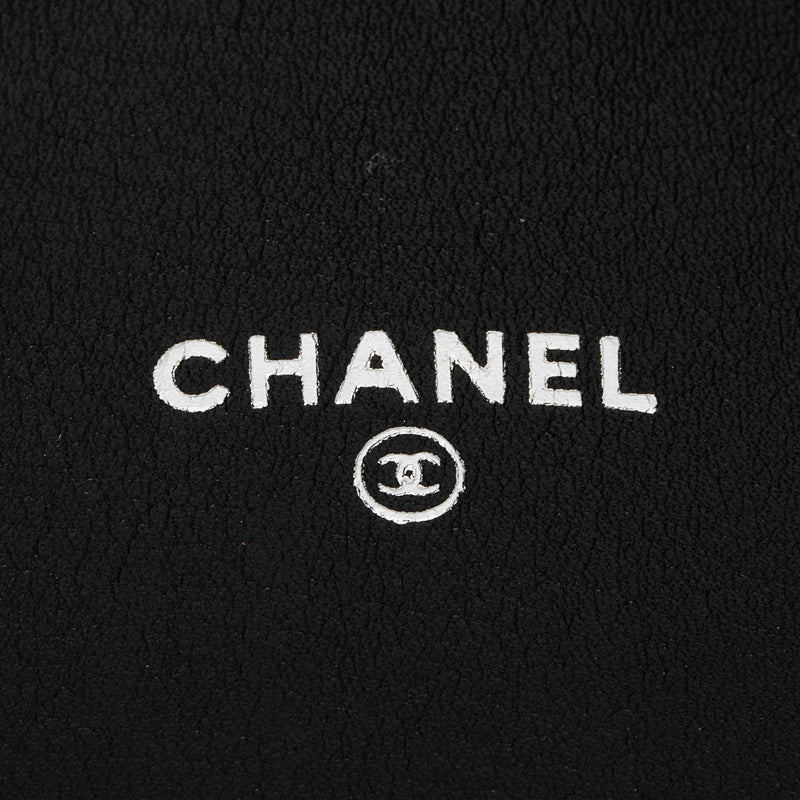 CHANEL Leather Heels and Mesh CC Logo Black Shoes Pump W/Box