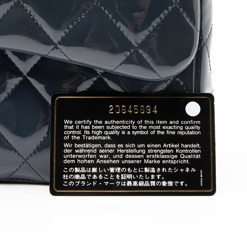 💯% Auth Vintage Chanel Patent Jumbo Flap Bag