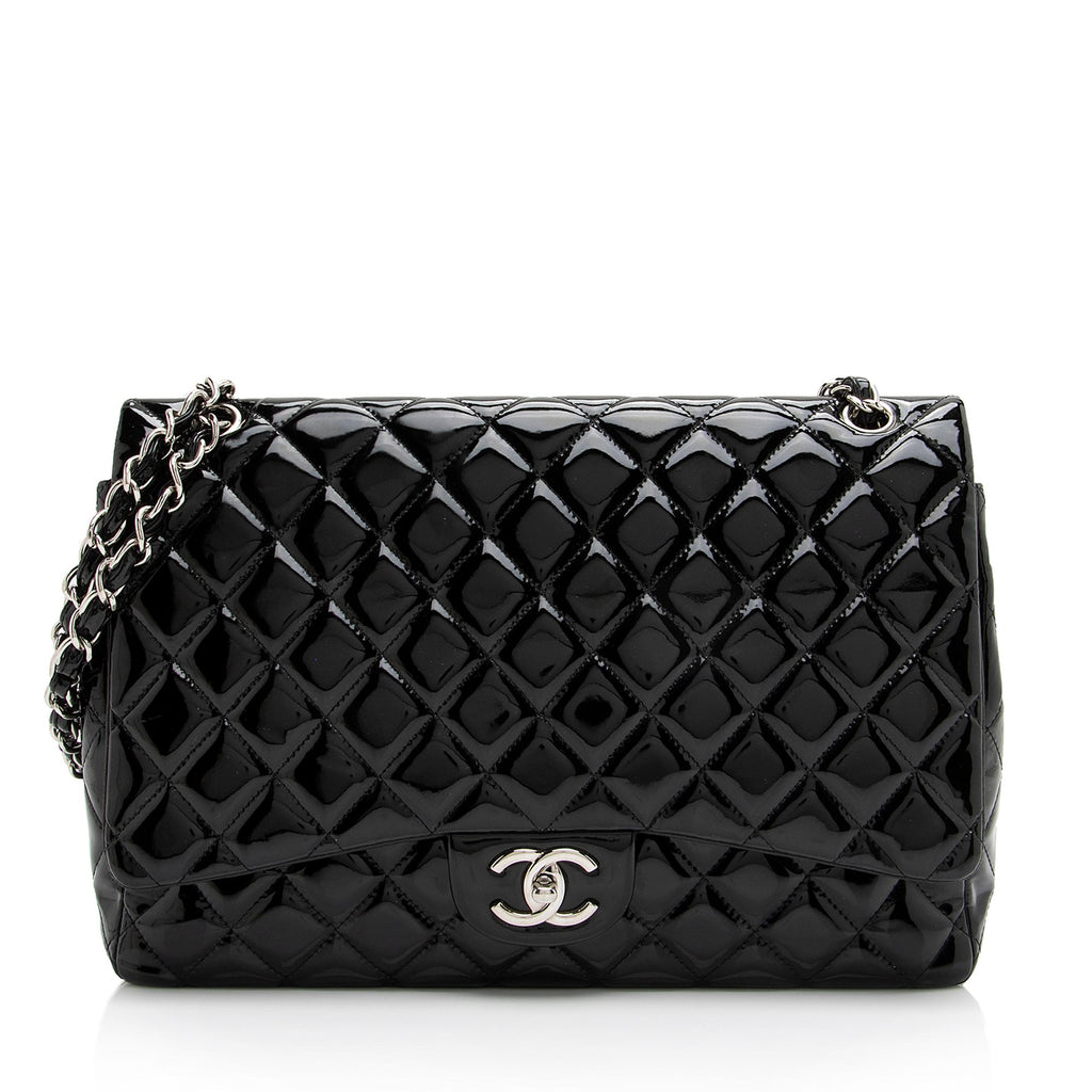 Chanel Patent Leather Classic Jumbo Double Flap Bag (SHF-23462) – LuxeDH