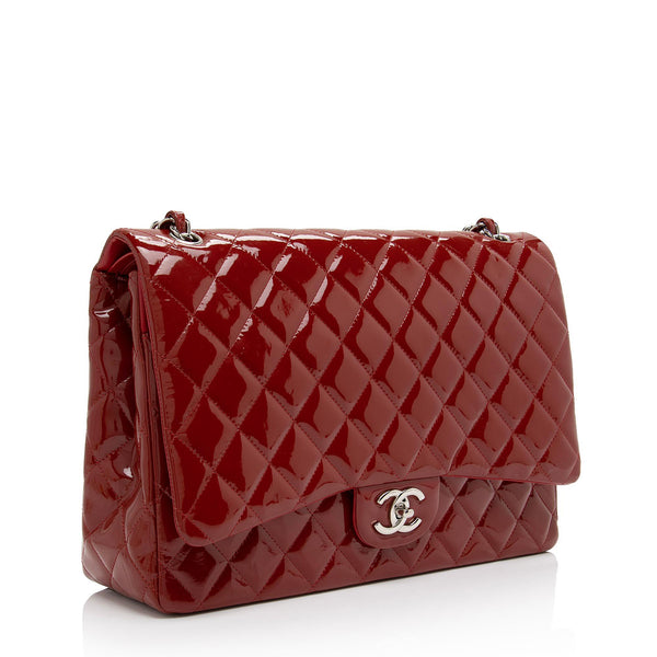Chanel Patent Leather Classic Maxi Double Flap Bag (SHF-g5wkOe) – LuxeDH