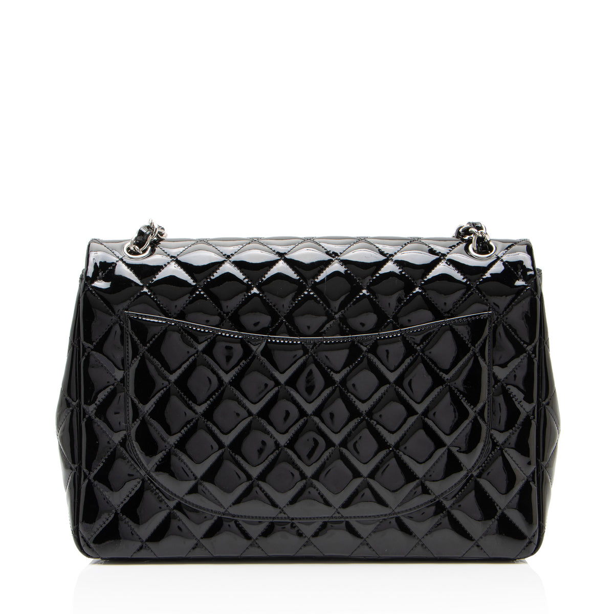 Chanel Patent Leather Classic Maxi Double Flap Bag