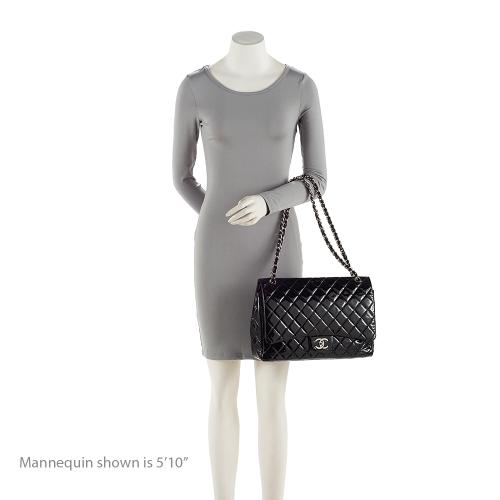 Chanel Patent Leather Classic Maxi Double Flap Bag