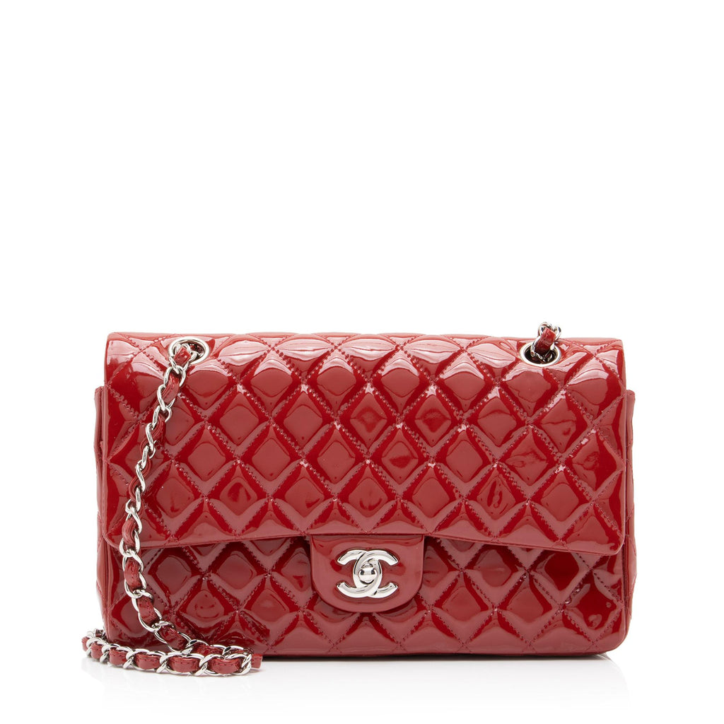 Chanel Patent Leather Classic Medium Double Bag LuxeDH