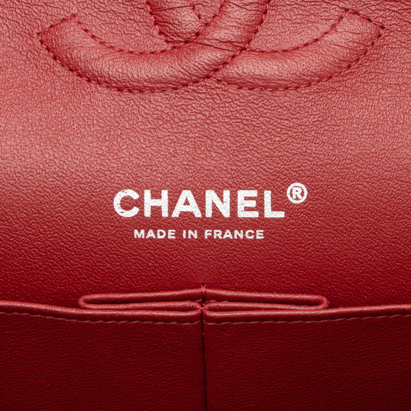 Chanel Patent Leather Classic Medium Double Flap Bag (SHF-93kOxH)