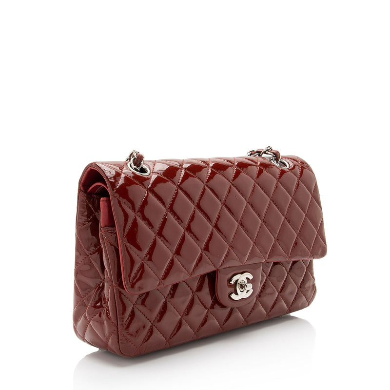 Chanel Patent Leather Classic Medium Double Flap Bag (SHF-BwsnL1)