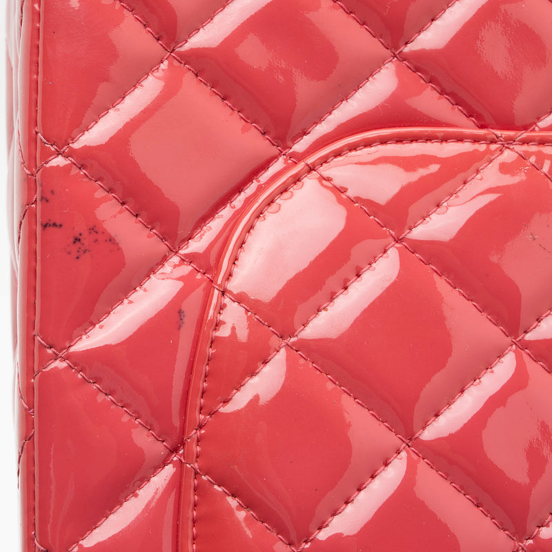 Chanel Patent Leather Classic Medium Double Flap Bag (SHF-4dhv1Q)