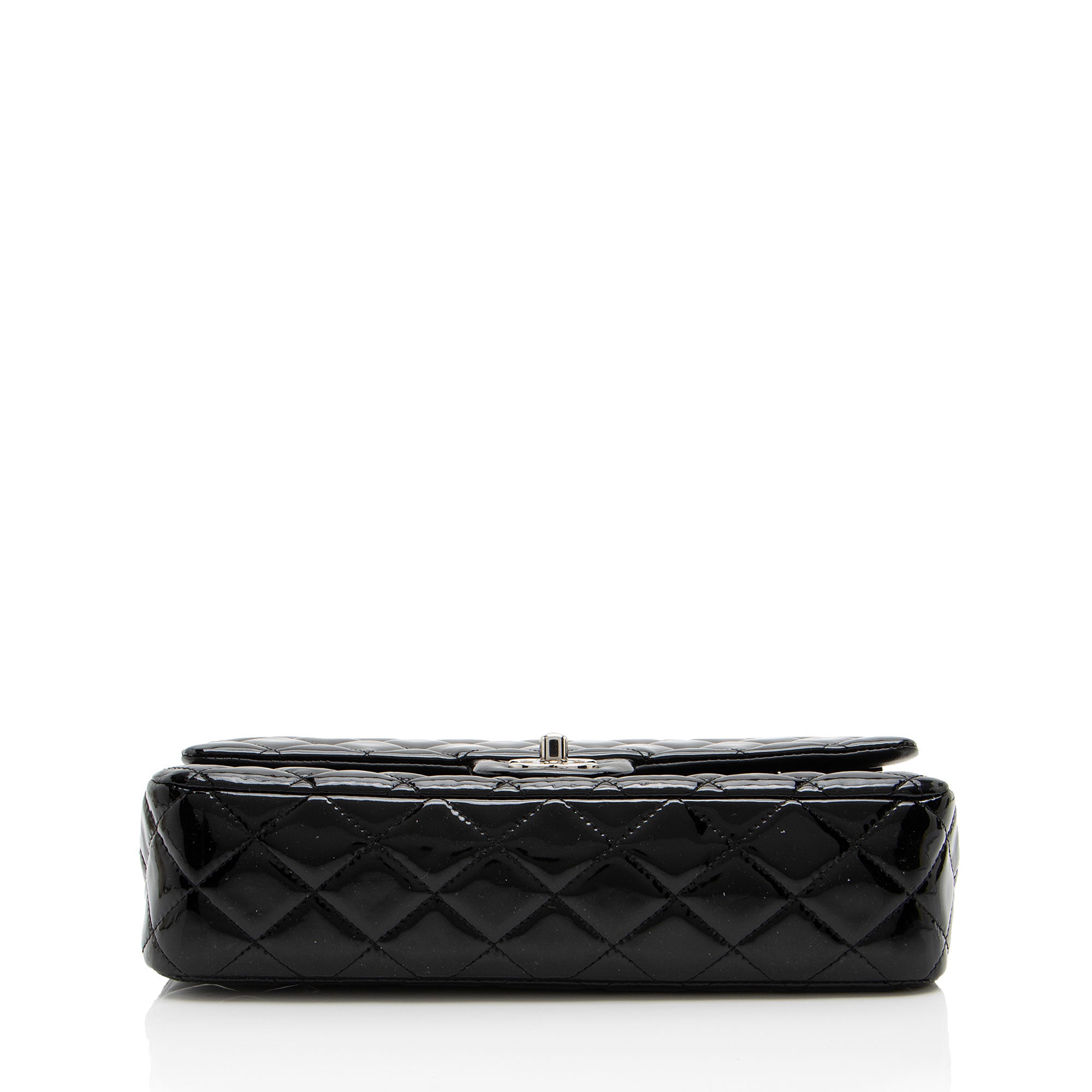 Chanel Patent Leather Classic Medium Double Flap Bag