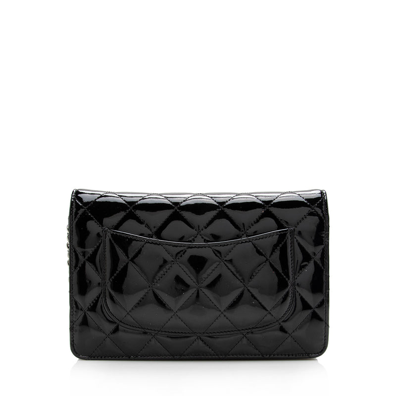 Chanel Patent Leather Classic Wallet on Chain Bag (SHF-15594)
