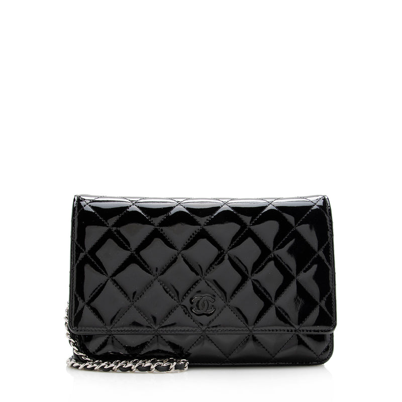 Chanel Patent Leather Classic Wallet on Chain Bag (SHF-15594) – LuxeDH