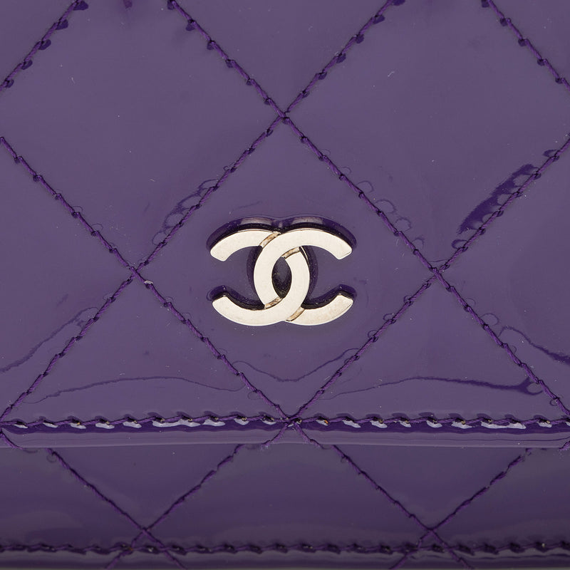 Chanel Patent Leather Classic Wallet on Chain Bag (SHF-0qaVpG)