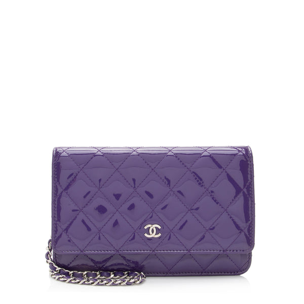 Chanel Patent Leather Classic Wallet on Chain Bag (SHF-0qaVpG)