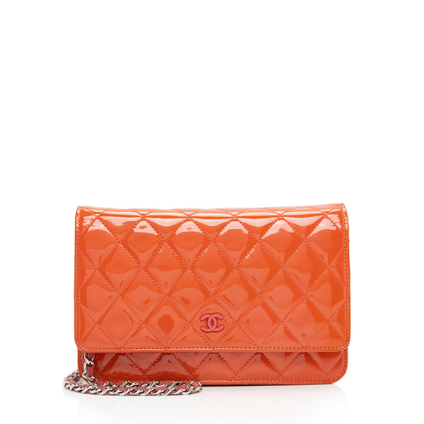 Chanel Patent Leather Classic Wallet on Chain Bag (SHF-JIB4Sf)