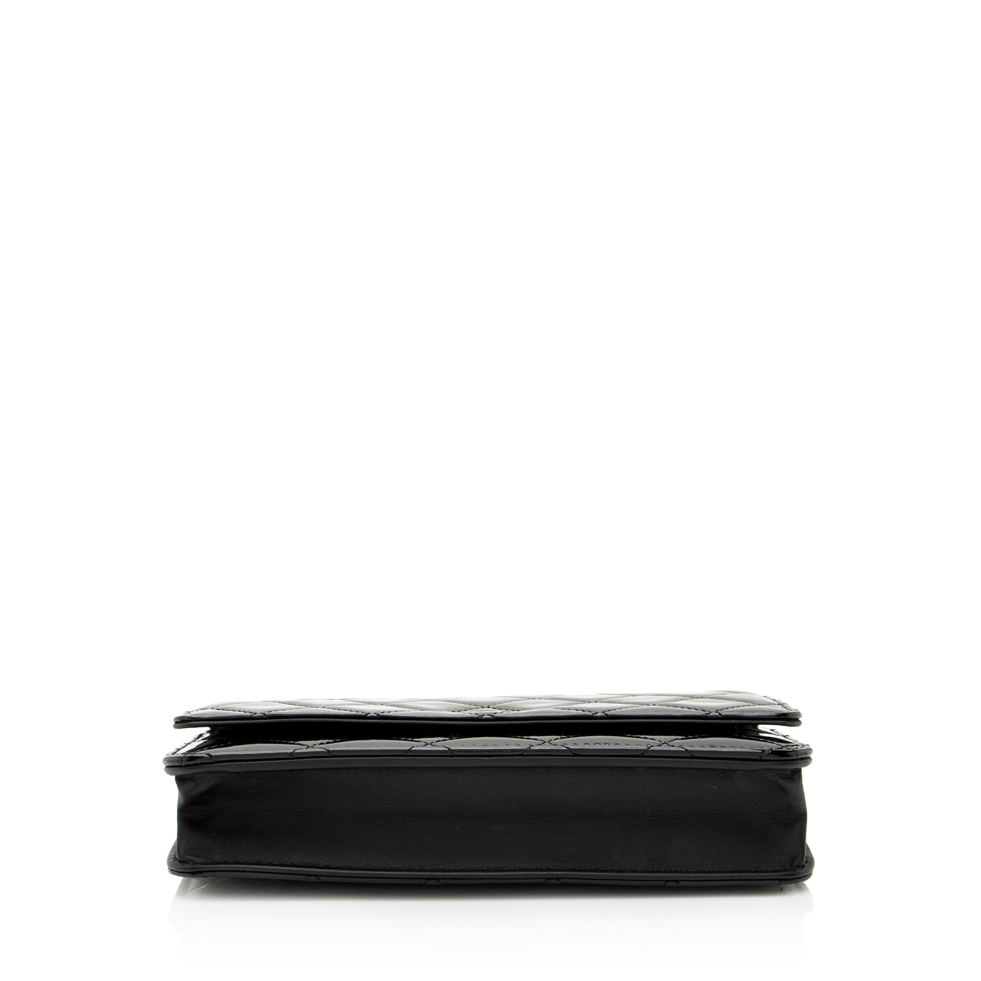 Chanel Patent Leather Classic Wallet on Chain (SHF-8fowjN)