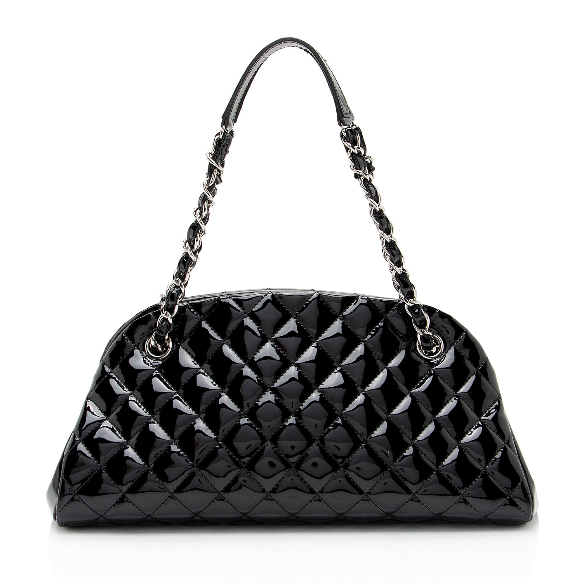 Chanel Patent Leather Just Mademoiselle Bowler Bag (SHF-xTHbdI)