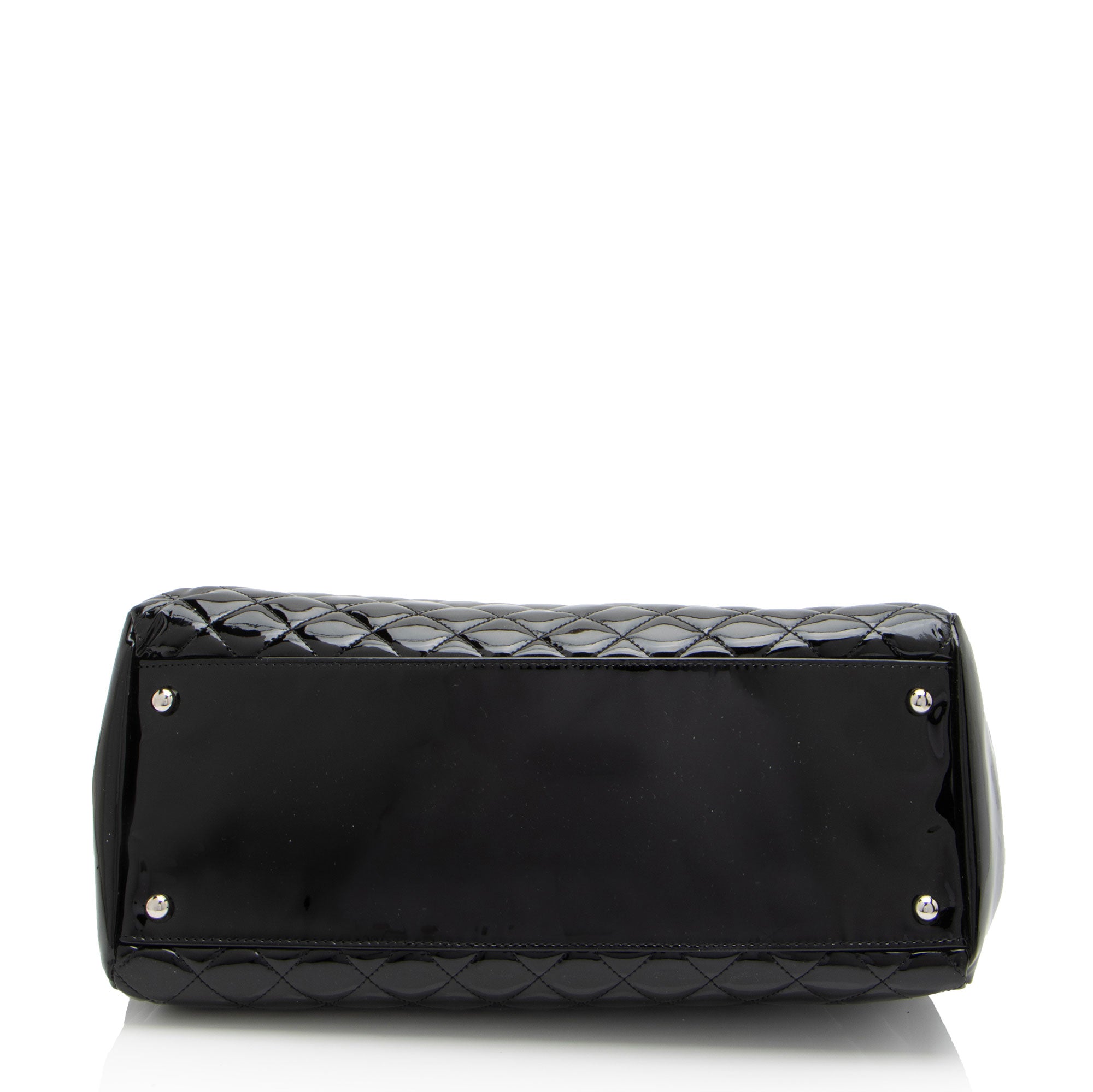 Chanel Patent Leather Just Mademoiselle Large Bowler Bag (SHF-ELuN7V)