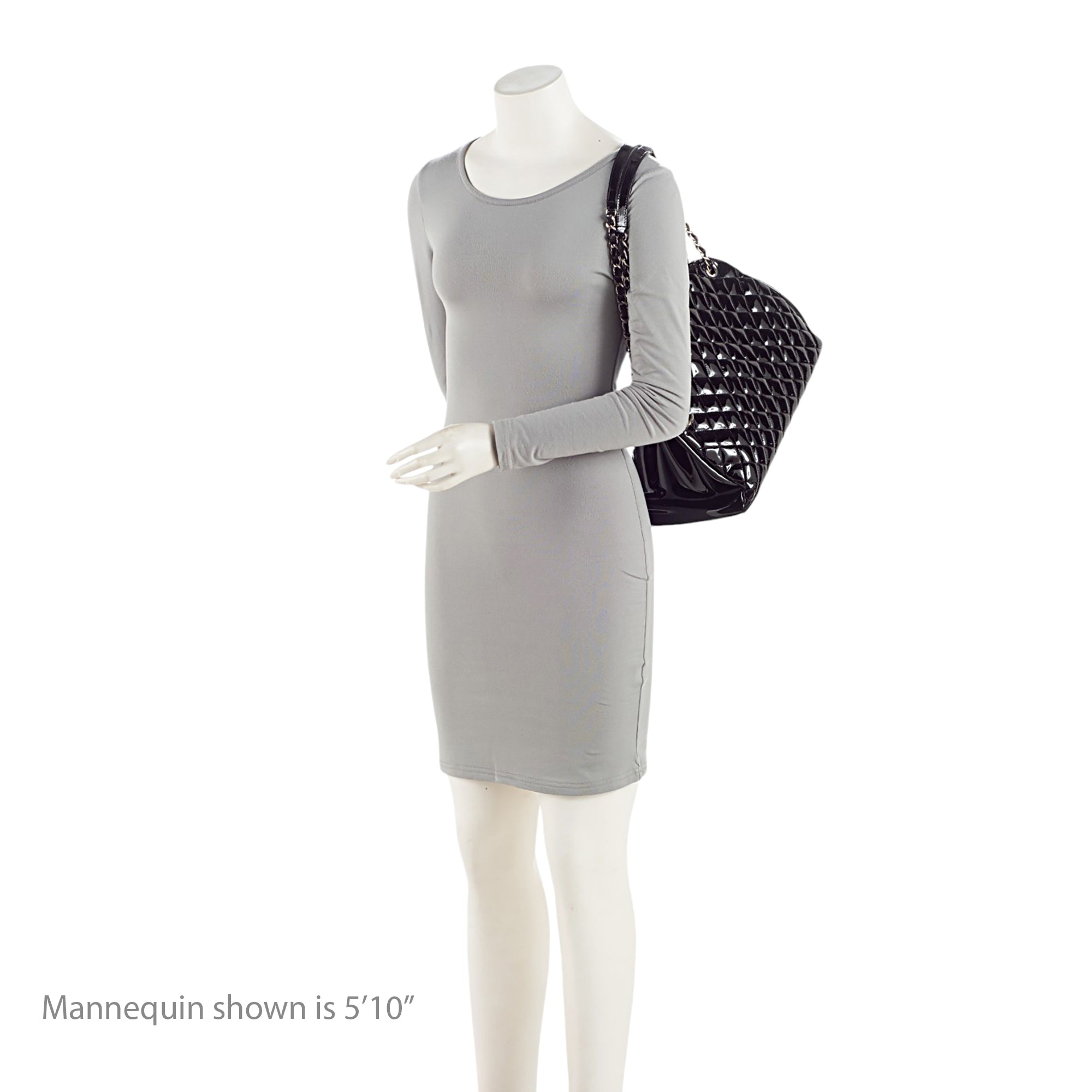 Chanel Patent Leather Just Mademoiselle Large Bowler Bag (SHF-ELuN7V)