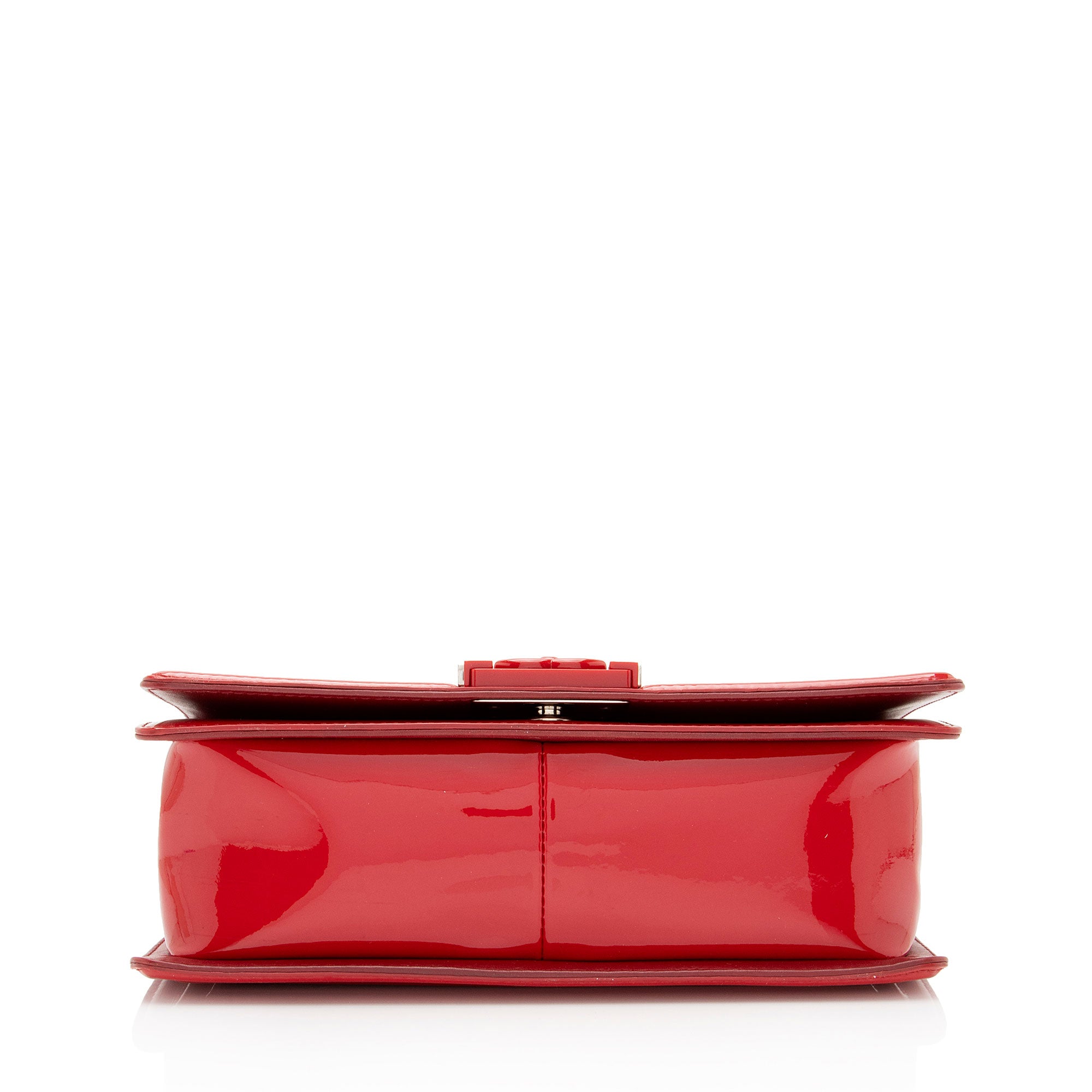 Chanel Patent Leather Plexiglass Old Medium Boy Bag