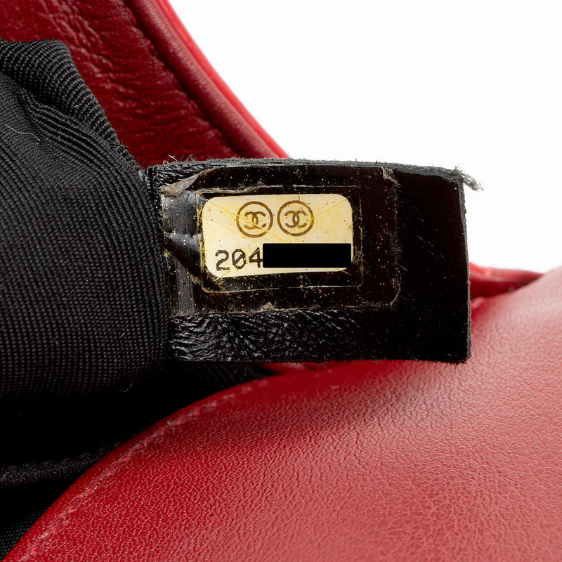 Chanel Patent Leather Plexiglass Old Medium Boy Bag (SHF-ysM1xr)