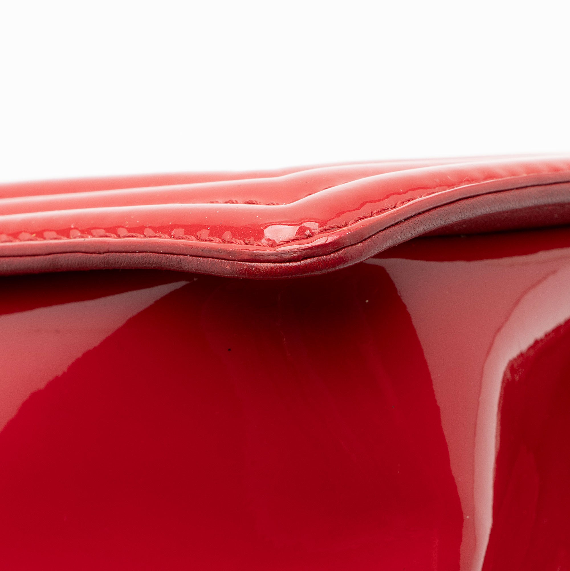 Chanel Patent Leather Plexiglass Old Medium Boy Bag