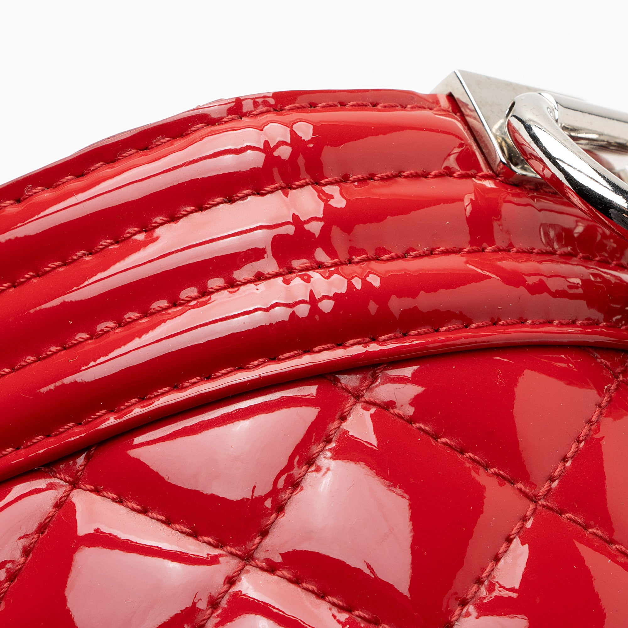 Chanel Patent Leather Plexiglass Old Medium Boy Bag