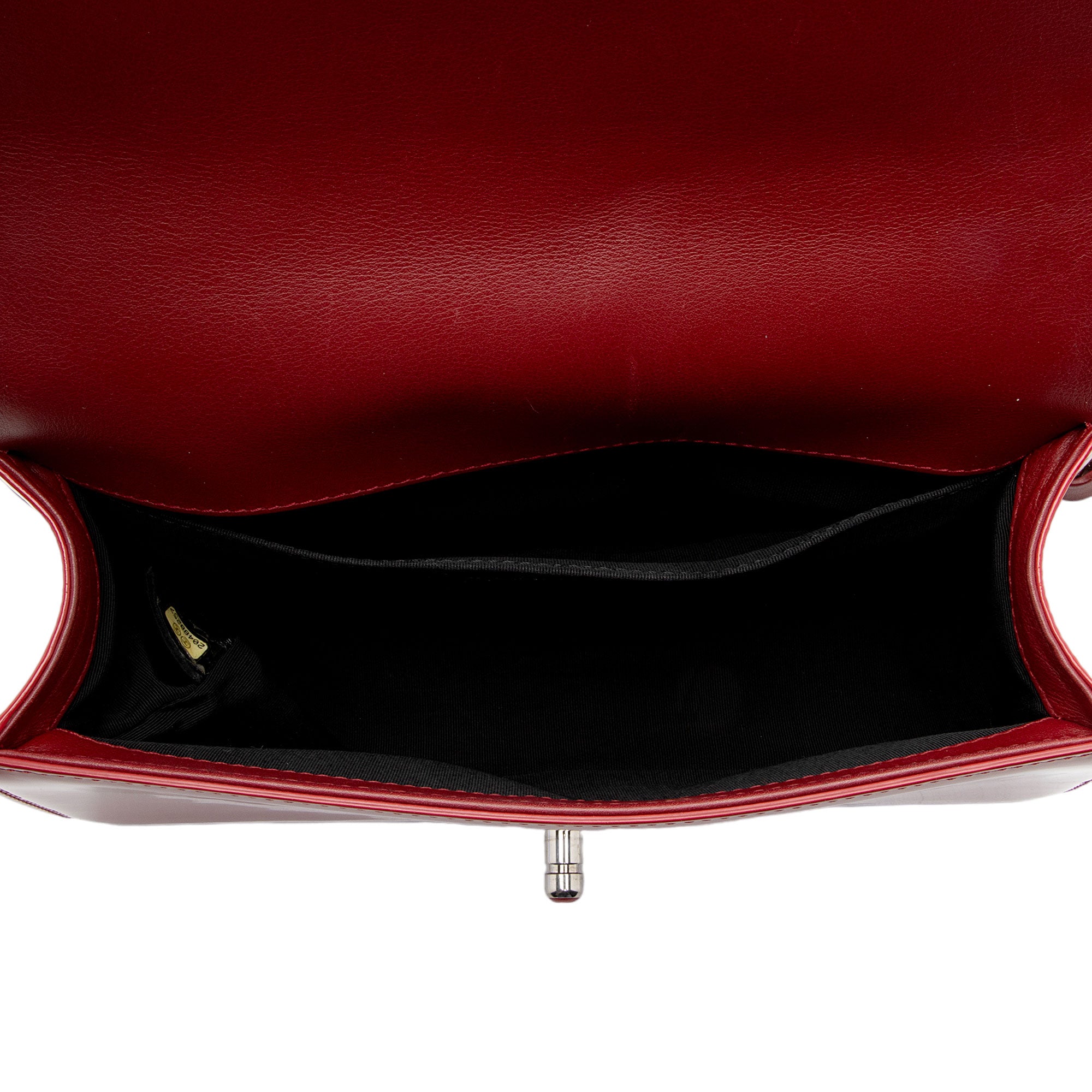 Chanel Patent Leather Plexiglass Old Medium Boy Bag