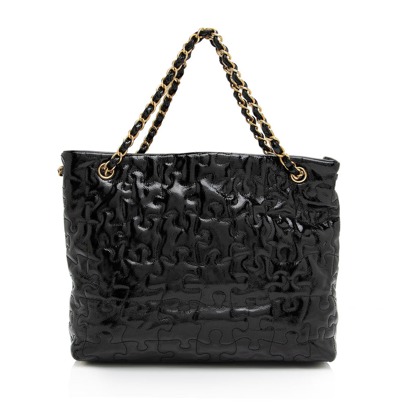Chanel Patent Leather Puzzle Tote (SHF-uPxGaG) – LuxeDH