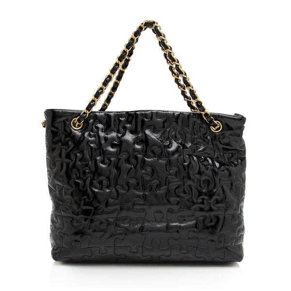 Chanel Patent Leather Puzzle Tote (SHF-uPxGaG) – LuxeDH