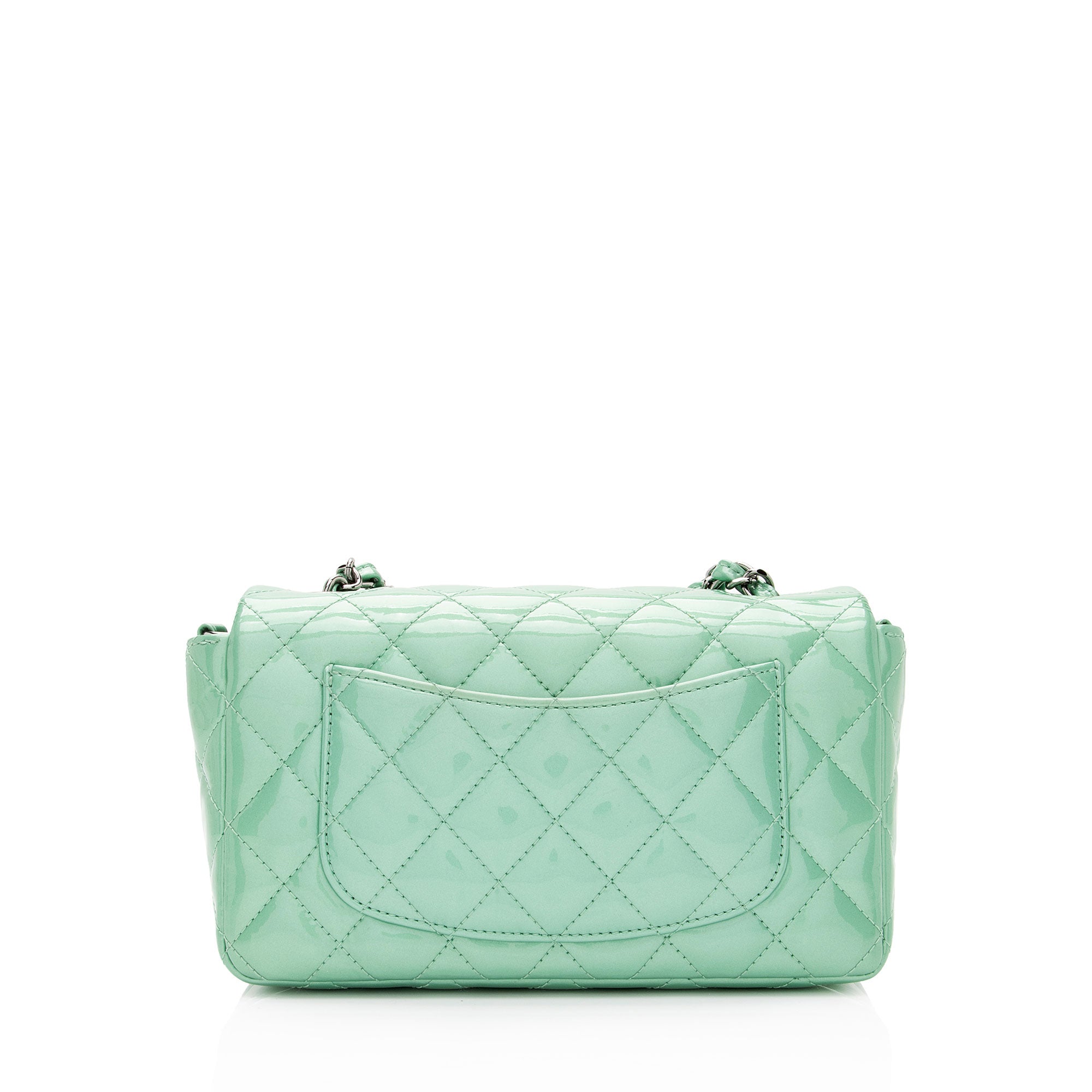 Chanel Patent Leather Rectangular Mini Flap Bag (SHF-ZhLCor)