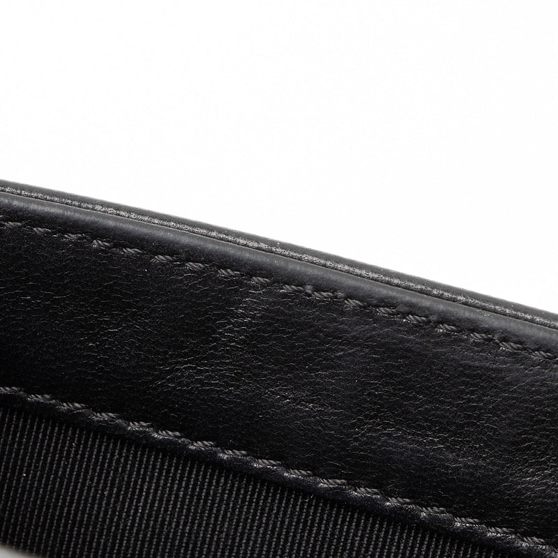 Chanel Patent Leather Striped Plexiglass Brick Boy Mini Flap Bag (SHF-0FlNDK)