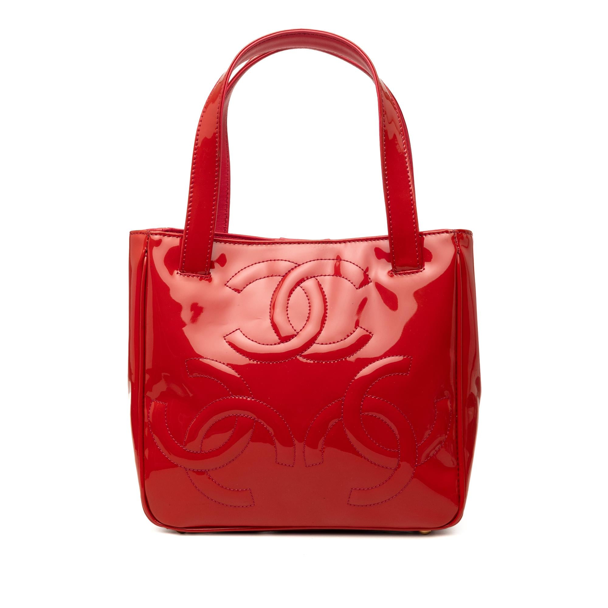 Chanel Patent Triple CC Tote