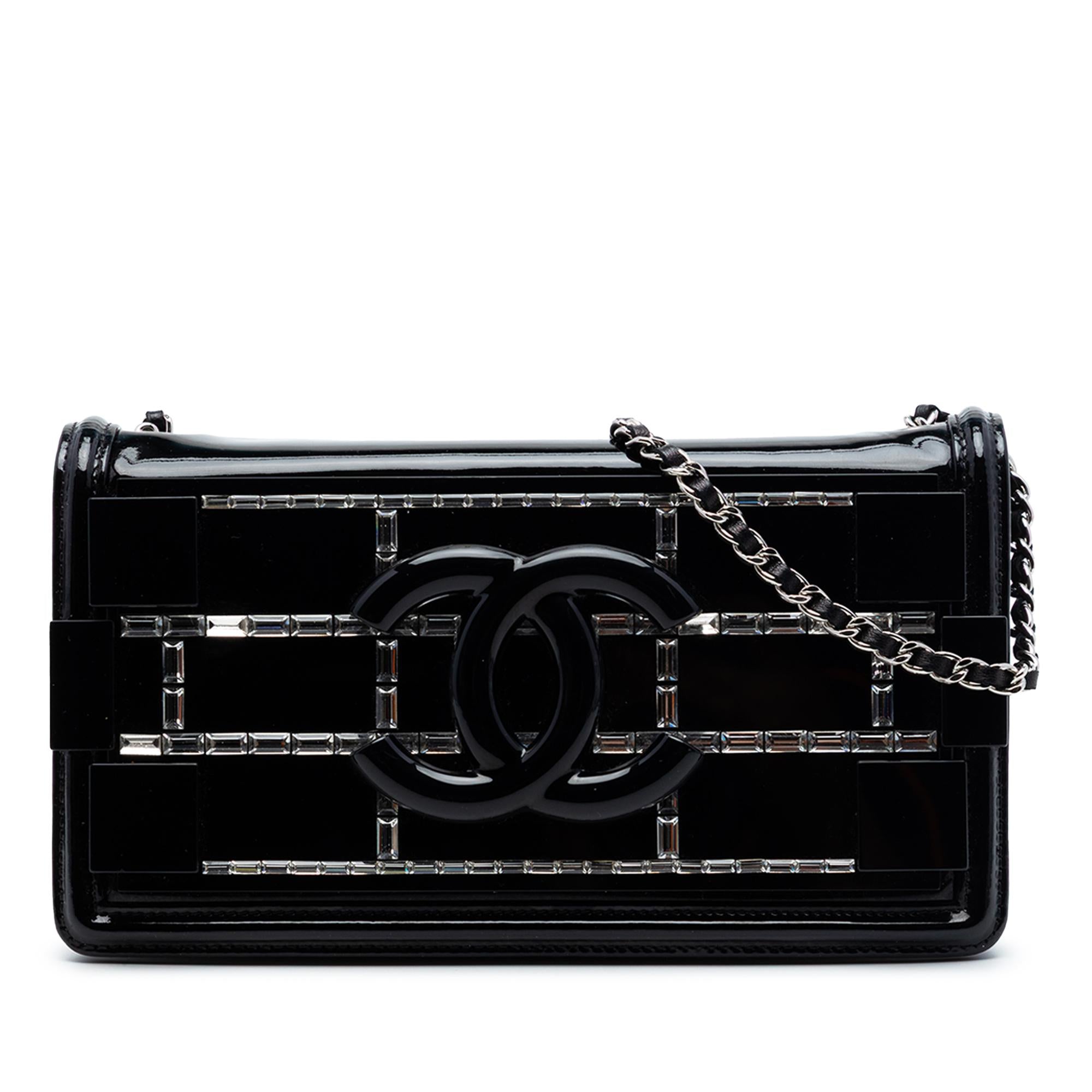 Chanel Patent and Acrylic Crystal Embellished Boy Brick Horizontal Flap