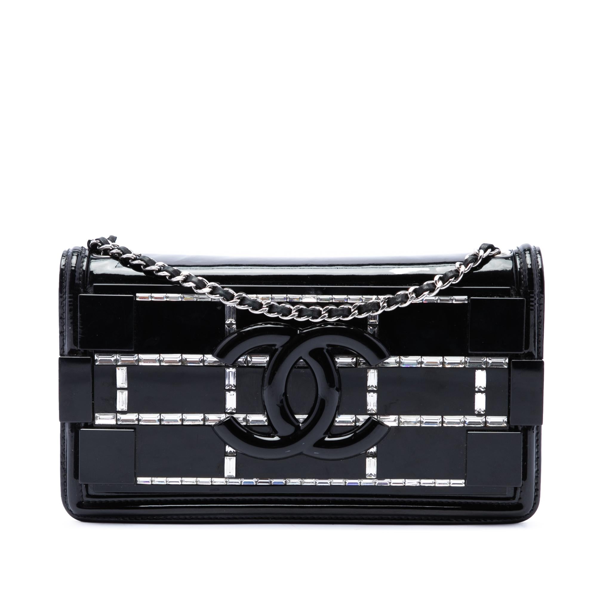 Chanel Patent and Acrylic Crystal Embellished Boy Brick Horizontal Flap
