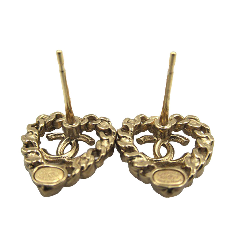 Chanel Pearl Crystal CC Heart Earrings (SHG-UHSA6S)