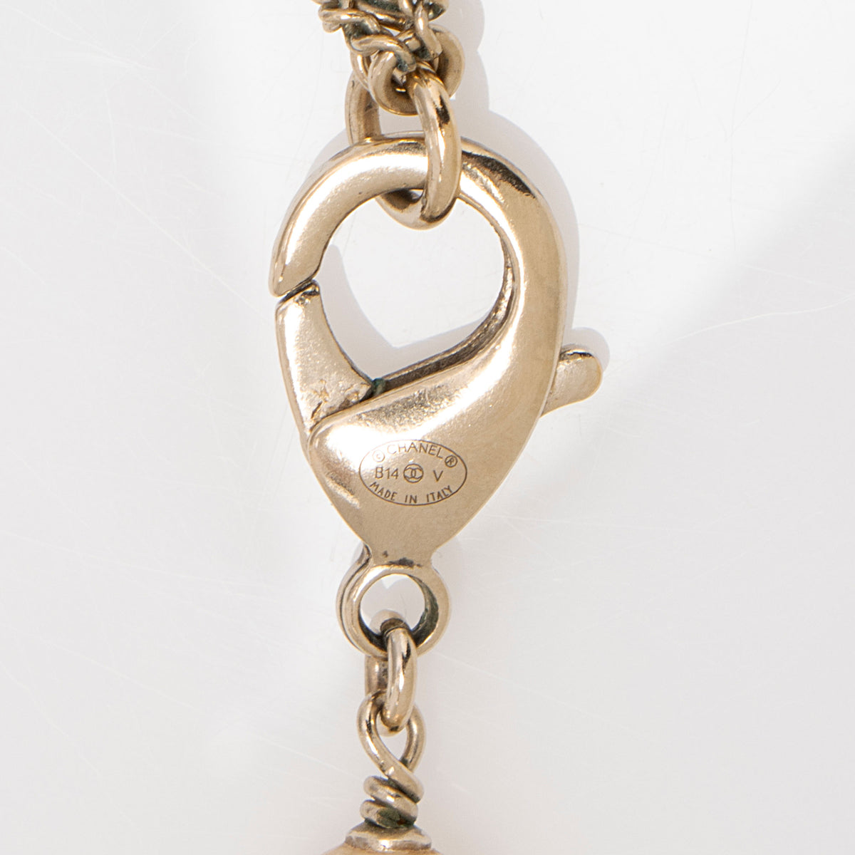 Chanel Pearl Enamel CC Long Necklace
